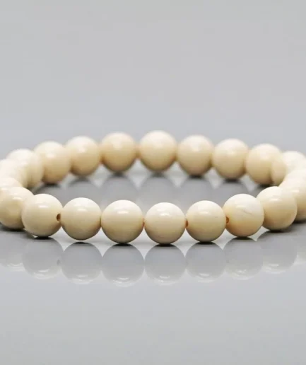 Handcrafted Riverstone beaded bracelet with smooth round stones