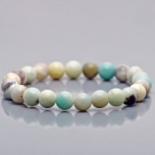 Amazonite Gemstone Bead Stretch Bracelet for Women and Men