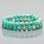 Handmade Amazonite Gemstone Bracelet for Positive Energy