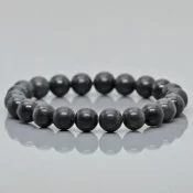 Natural Black Jet Gemstone Beaded Bracelet from Emeria.in