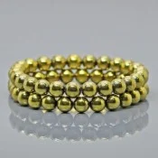 Natural Coated Hematite Gemstone Beaded Bracelet from Emeria.in