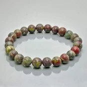 Handmade Dragon Bloodstone Gemstone Bracelet Close-UP
