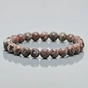 Natural Snowflake Obsidian Gemstone Bracelet – AAA Grade Beaded Jewelry for Men and Women