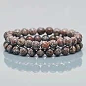 Natural Snowflake Obsidian Gemstone Bracelet – AAA Grade Beaded Jewelry for Men and Women