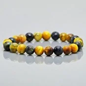 Premium Quality Star Tiger Eye Gemstone Beaded Bracelet by Emeria