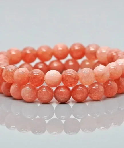 Premium Natural Sun Stone Gemstone Beaded Bracelet by Emeria