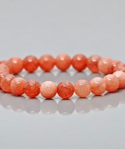 Premium Natural Sun Stone Gemstone Beaded Bracelet by Emeria