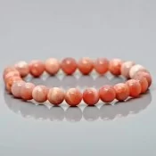 Smooth Round Sunstone Gemstone Bracelet for Men and Women
