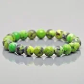 Natural Chrysoprase Gemstone Bracelet with Green Healing Energy – Emeria Natural Chrysoprase Gemstone Bracelet with Green Healing Energy – Emeria