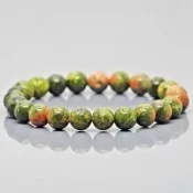 Natural Unakite Gemstone Bracelet for Men and Women – Free Size