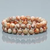 Natural Web Jasper Gemstone Bracelet for Men and Women