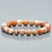 Natural Web Jasper Gemstone Bracelet for Men and Women