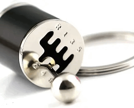 Six speed Manual Gearbox Keychain metal shift lever keyring